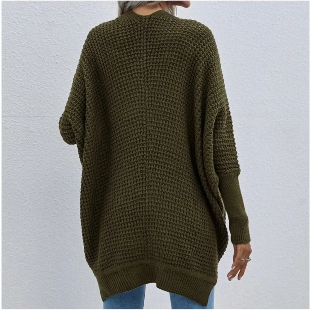 Cozy Dolman Sleeve Open Front Cardigan Sweater - Picture 8 of 10